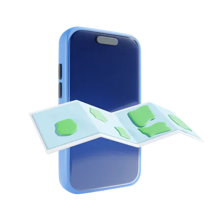 Carte mobile  3D Icon