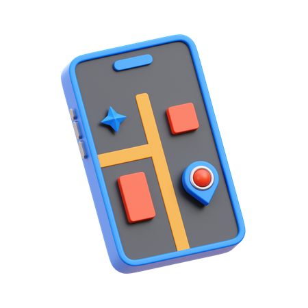 Carte mobile  3D Icon