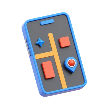 Carte mobile  3D Icon