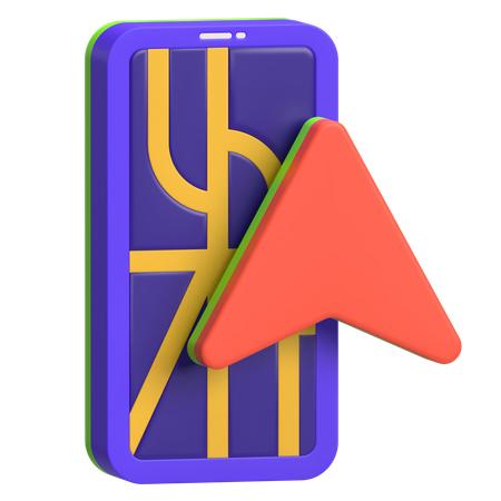 Carte mobile  3D Icon