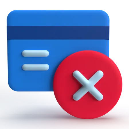 Carte non acceptée  3D Icon