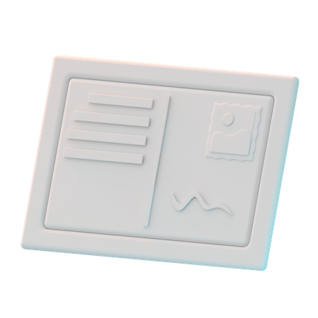 Carte postale  3D Icon