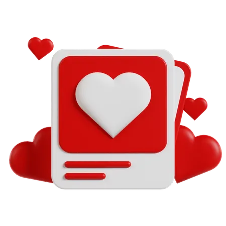 Carte postale de la Saint-Valentin  3D Icon