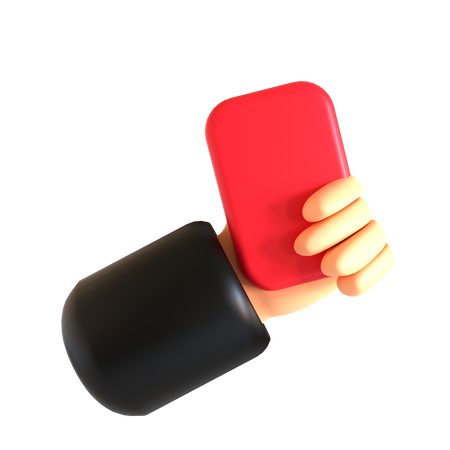 Carte rouge  3D Icon