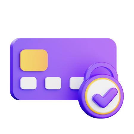 Carte sécurisée  3D Icon