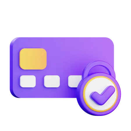 Carte sécurisée  3D Icon