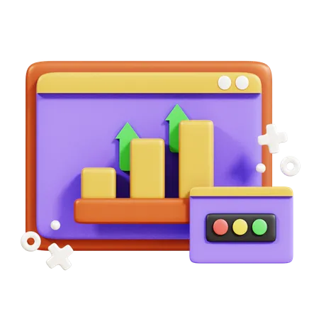 Diagramme de trafic  3D Icon