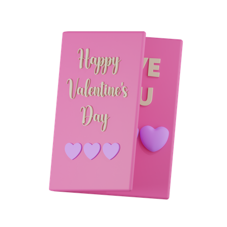Carte de Saint Valentin  3D Icon