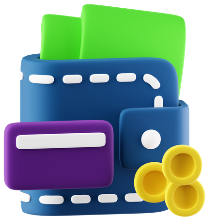 Carteira  3D Icon