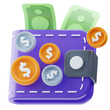 Carteira  3D Icon