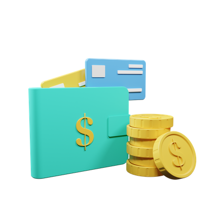 Carteira  3D Illustration