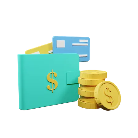 Carteira  3D Illustration