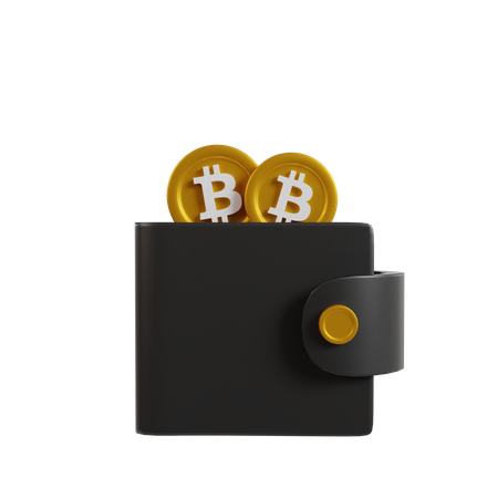 Carteira Bitcoin  3D Icon