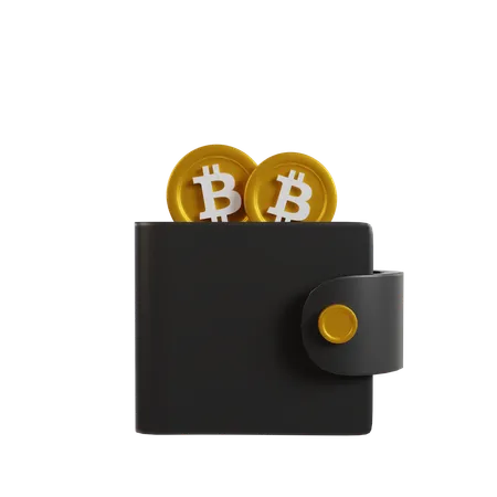 Carteira Bitcoin  3D Icon