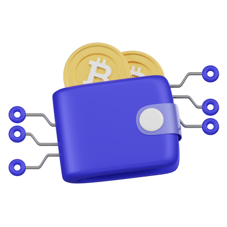 Carteira Bitcoin  3D Icon