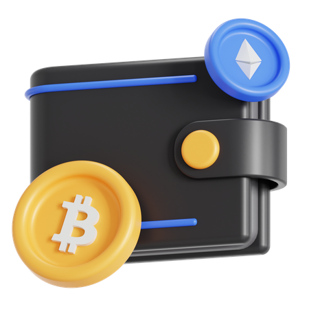 Carteira Bitcoin  3D Icon