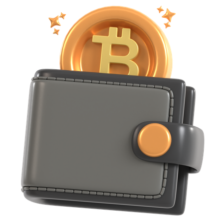 Carteira Bitcoin  3D Icon