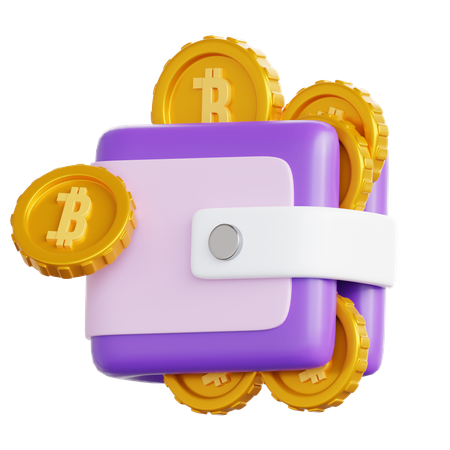 Carteira Bitcoin  3D Icon