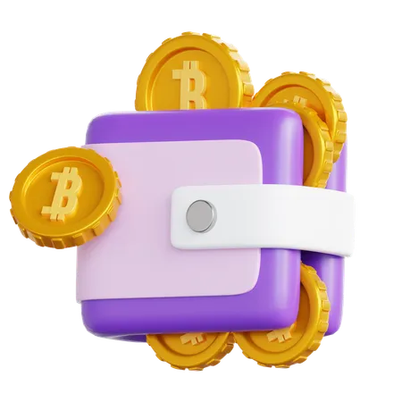 Carteira Bitcoin  3D Icon