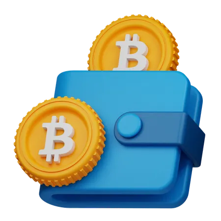 Carteira Bitcoin  3D Icon