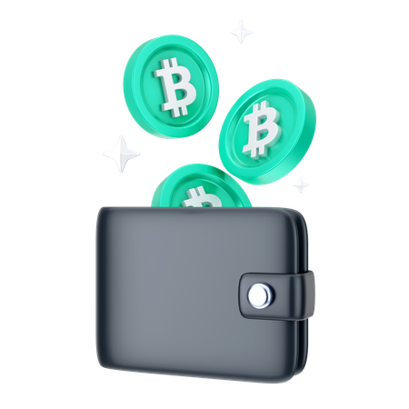 Carteira Bitcoin  3D Icon