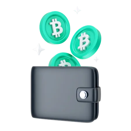 Carteira Bitcoin  3D Icon