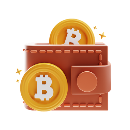 Carteira Bitcoin  3D Icon