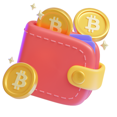 Carteira Bitcoin  3D Icon