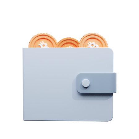 Carteira Bitcoin  3D Illustration