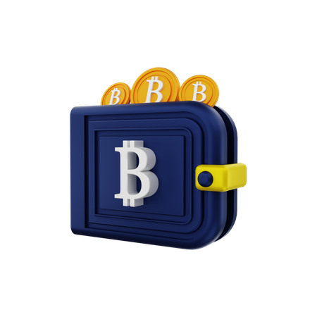 Carteira Bitcoin  3D Illustration