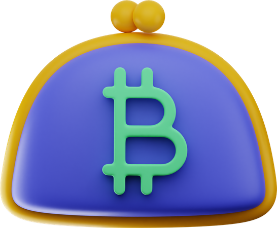 Carteira Bitcoin  3D Illustration