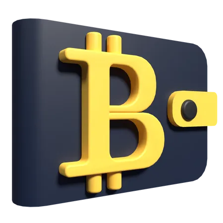 Carteira Bitcoin  3D Icon