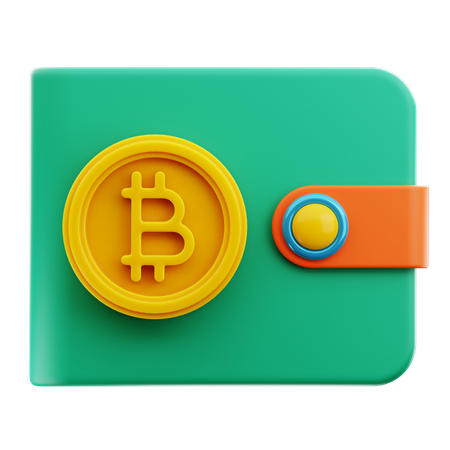 Carteira Bitcoin  3D Icon