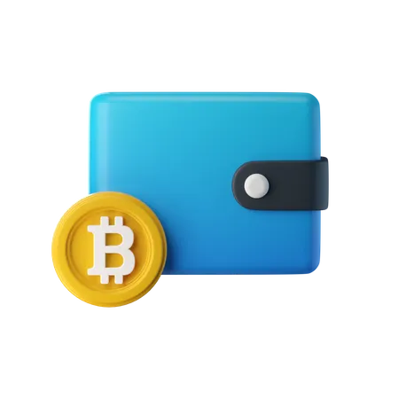 Carteira Bitcoin  3D Icon