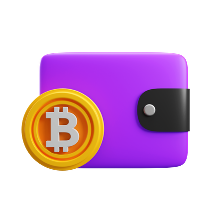 Carteira Bitcoin  3D Icon