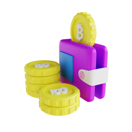 Carteira Bitcoin  3D Icon