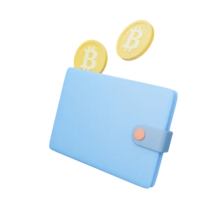 Carteira De Criptomoeda Bitcoin 3D Icon