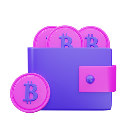 Carteira Bitcoin  3D Icon