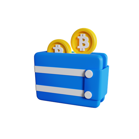 Carteira Bitcoin  3D Icon