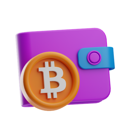 Carteira Bitcoin  3D Icon