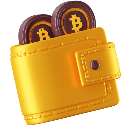 Carteira Bitcoin  3D Icon