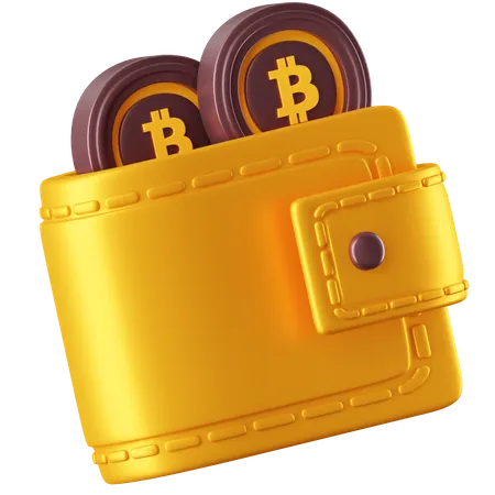 Carteira Bitcoin  3D Icon