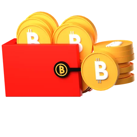 Carteira Bitcoin  3D Icon