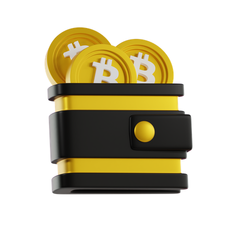 Carteira Bitcoin  3D Icon