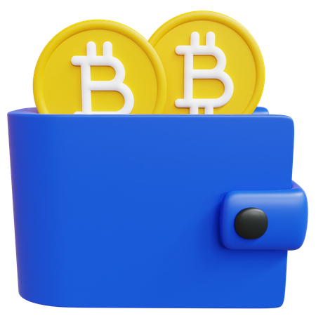 Carteira Bitcoin  3D Icon