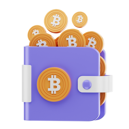 Carteira Bitcoin  3D Icon