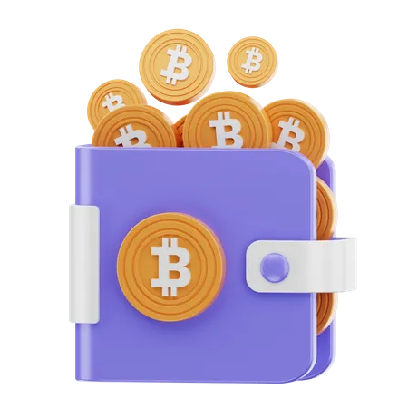 Carteira Bitcoin  3D Icon