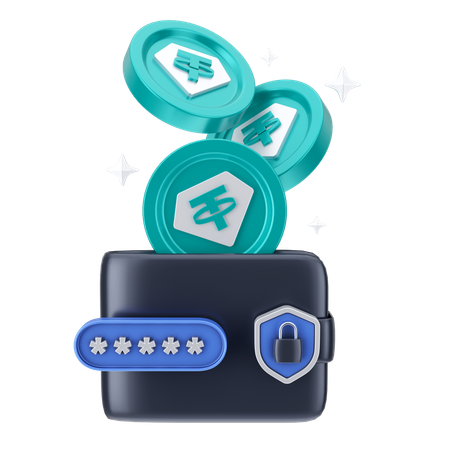 Carteira criptografada  3D Icon