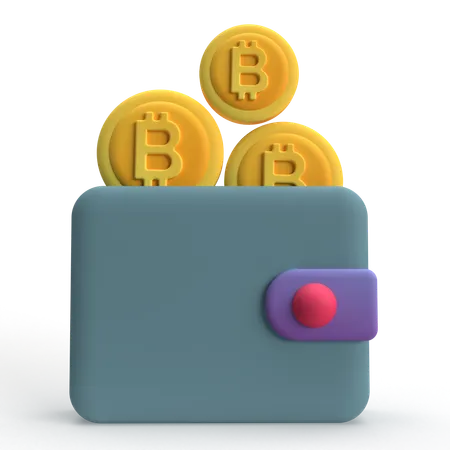 Carteira Bitcoin  3D Icon