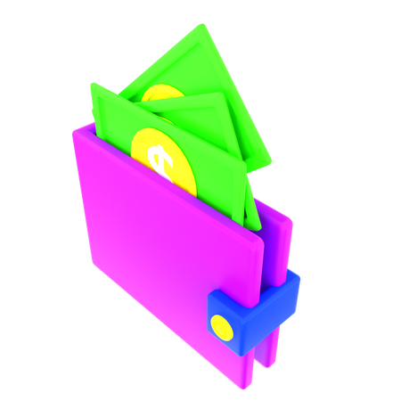 Carteira de dinheiro  3D Icon